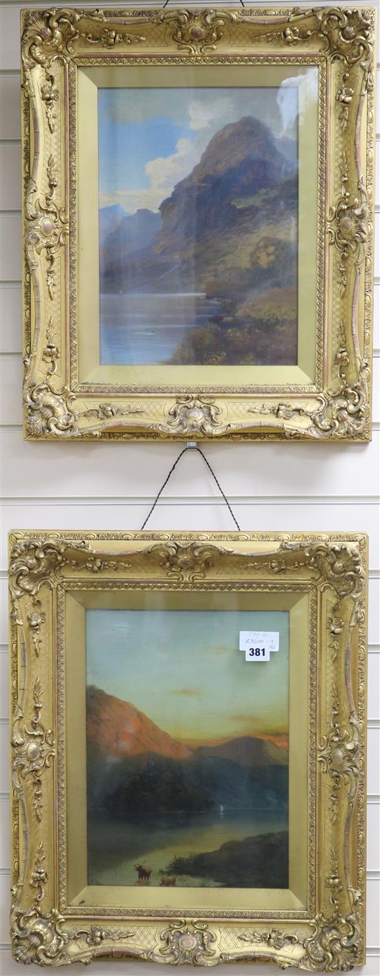 H.Turner Loch scenes 37 x 26cm